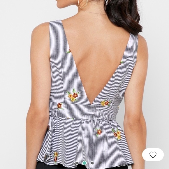 Forever 21 Embroidered Floral Peplum Blouse - Picture 2 of 11